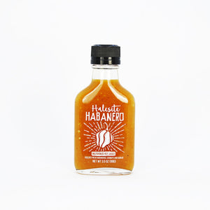 THE MINI Halesite Habanero Unstrained Hot Sauce, 3.5 oz Pocket-Flask Bottle