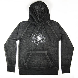 Halesite Habanero Vintage Zen Pull-over Hooded Sweatshirt, Twisted Black