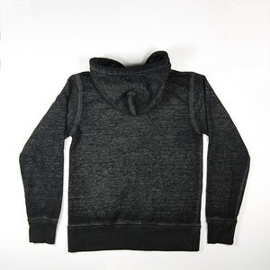 Halesite Habanero Vintage Zen Zip-up Hooded Sweatshirt, Twisted Black